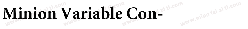Minion Variable Con字体转换